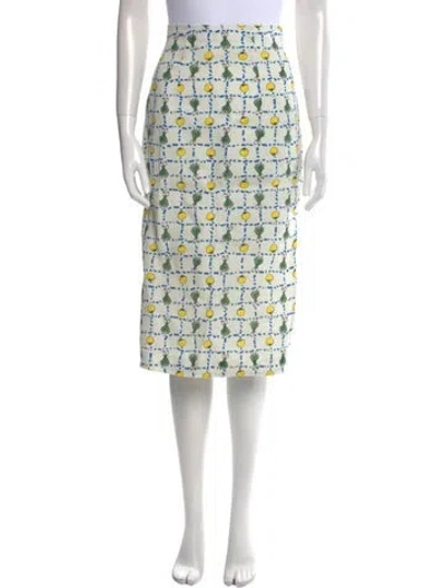 Pre-owned Staud Linen Knee-length Skirt In White