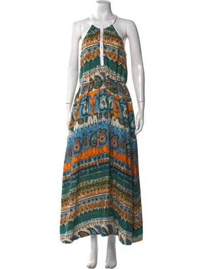 Pre-owned Staud Linen Long Dress In Neutral