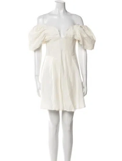 Pre-owned Staud Linen Long Dress In Neutral