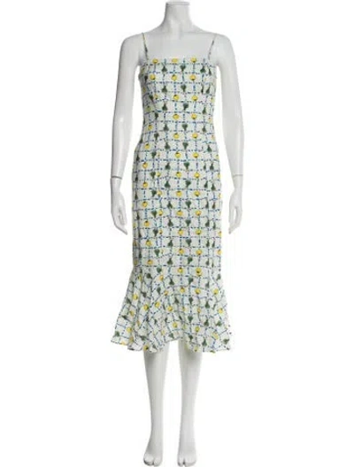 Pre-owned Staud Linen Midi Length Dress In Neutral