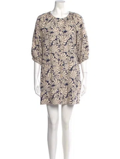 Pre-owned Staud Linen Mini Dress