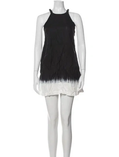 Pre-owned Staud Linen Mini Dress In Grey