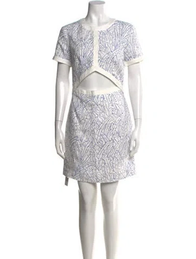 Pre-owned Staud Linen Mini Dress In Multi