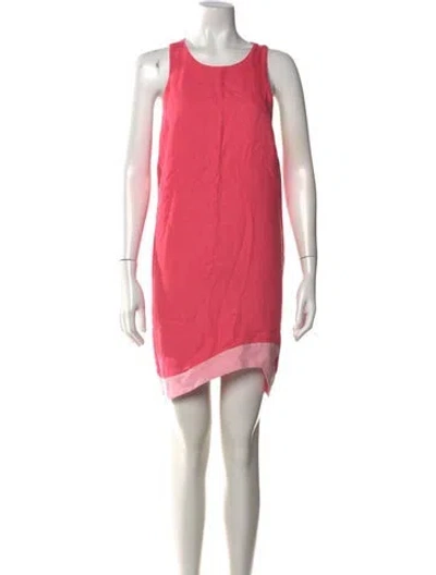 Pre-owned Staud Linen Mini Dress In Pink