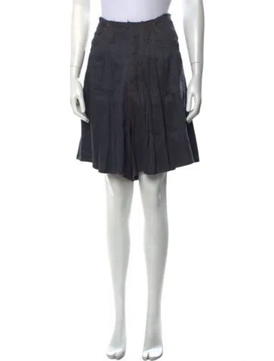 Pre-owned Staud Linen Mini Shorts In Blue