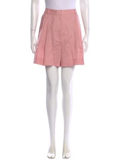 Pre-owned Staud Linen Mini Shorts In Pink