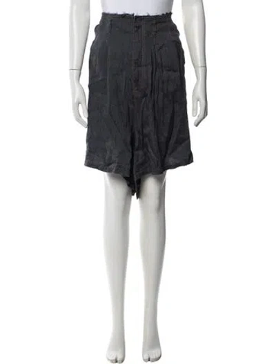 Pre-owned Staud Linen Mini Shorts In White