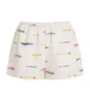 Staud Paddle Linen Shorts Pop Sardines Ivory