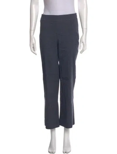 Pre-owned Staud Linen Wide Leg Pants In Blue