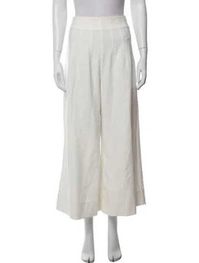Pre-owned Staud Linen Wide Leg Pants In Neutrals