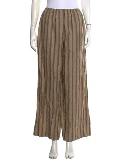 Pre-owned Staud Linen Wide Leg Pants W/ Tags In Neutrals