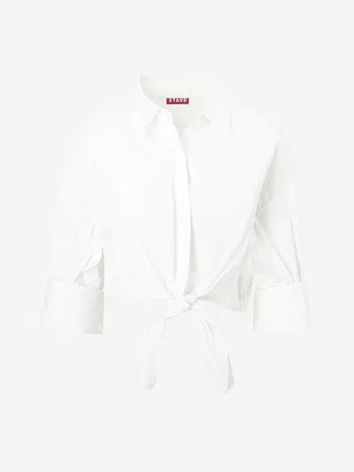 Staud Lisa Cotton Top In White
