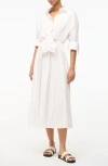 STAUD LISA STRETCH COTTON SHIRTDRESS