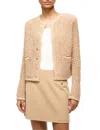 Staud Lisson Cardigan Jacket In Camel In Brown