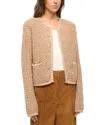 Staud Lisson Cardigan Jacket In Camel In Camel