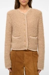 Staud Lisson Cardigan Jacket In Camel In Camel