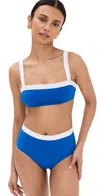 Staud Liv Bikini Top Sapphire/white In Sapphire/white