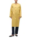 Staud Liz Satin Coat In Yellow