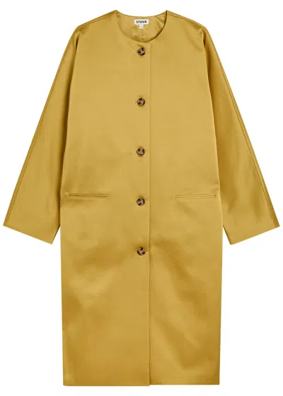 Staud Liz Buttoned Coat In Yellow