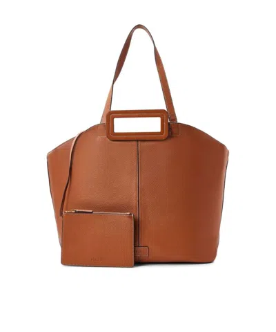 Staud Logo-appliqué Tote Bag In Brown
