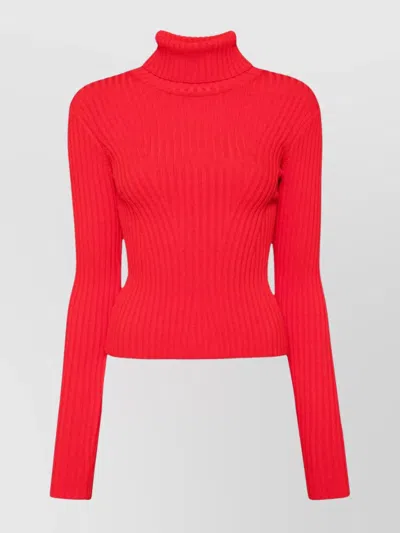 Staud Roll-neck Top In Red