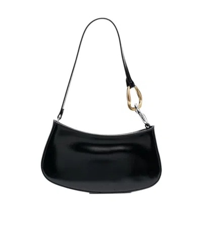 Staud Logo Shoulder Bag In Black
