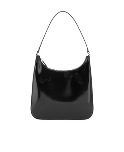 Staud Logo Shoulder Bag In Black