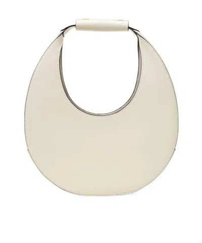 Staud Logo Shoulder Bag In White