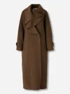 Staud Long Coat By In Brown