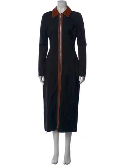 Pre-owned Staud Long Dress In Black