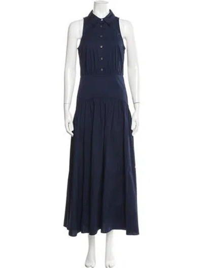 Pre-owned Staud Long Dress In Blue