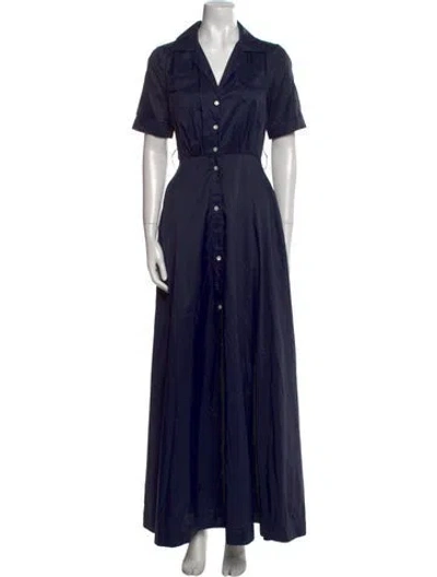 Pre-owned Staud Long Dress In Blue