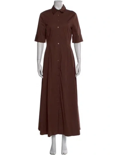 Pre-owned Staud Long Dress In Brown