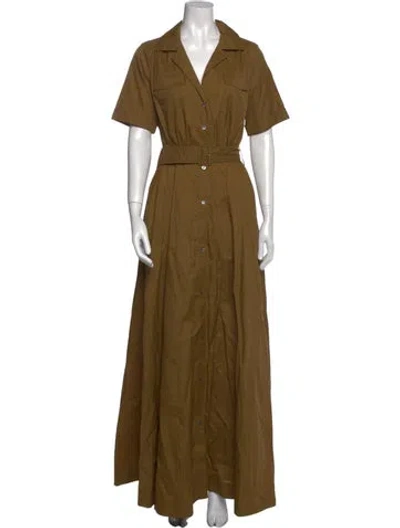 Pre-owned Staud Long Dress In Green
