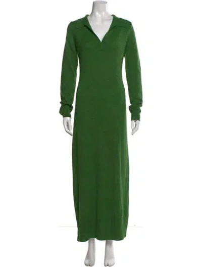 Pre-owned Staud Long Dress In Green