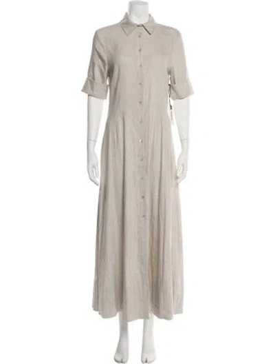 Pre-owned Staud Long Dress In Neutral