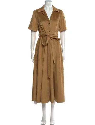 Pre-owned Staud Long Dress In Neutral