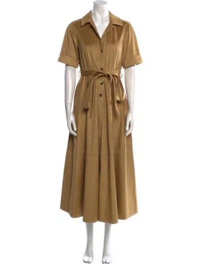Pre-owned Staud Long Dress In Neutral