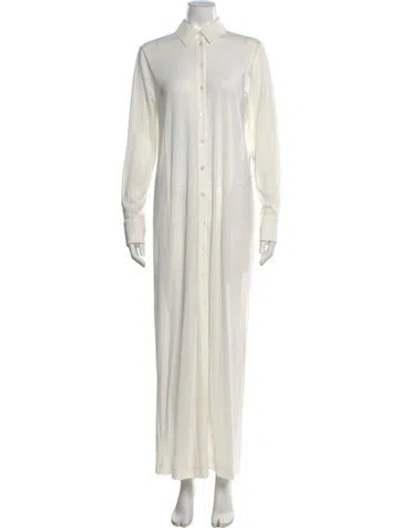 Pre-owned Staud Long Dress In Neutral