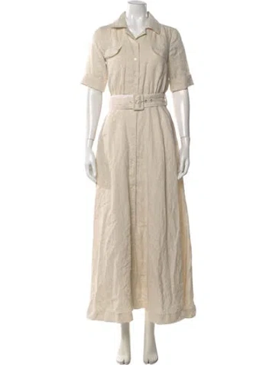 Pre-owned Staud Long Dress In Neutral