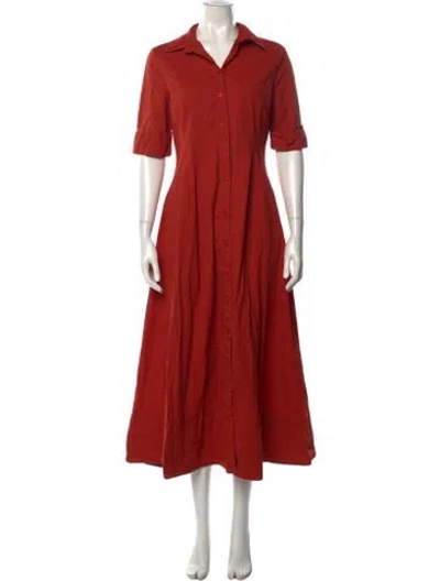 Pre-owned Staud Long Dress In Orange