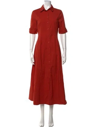Pre-owned Staud Long Dress In Orange