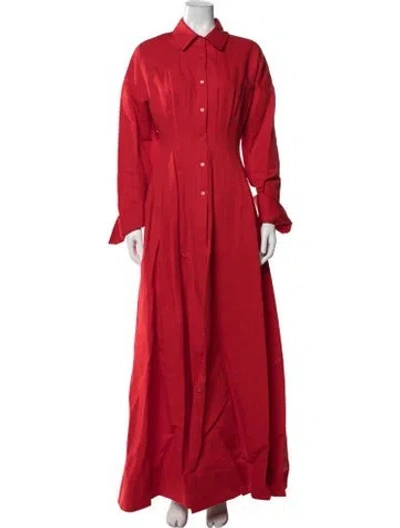 Pre-owned Staud Long Dress In Red
