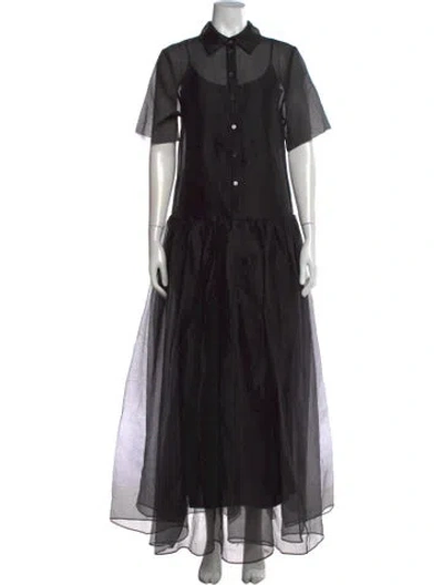 Pre-owned Staud Long Dress W/ Tags In Black