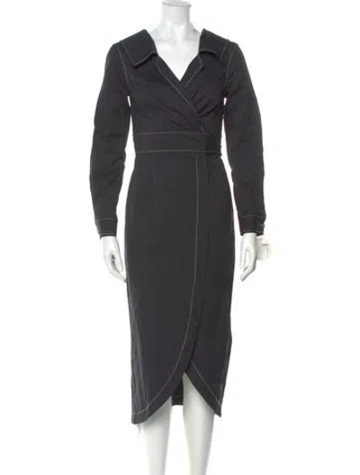 Pre-owned Staud Long Dress W/ Tags In Gray
