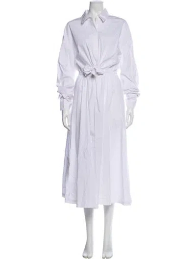 Pre-owned Staud Long Dress In White