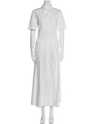 Pre-owned Staud Long Dress In White