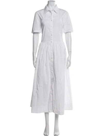 Pre-owned Staud Long Dress In White