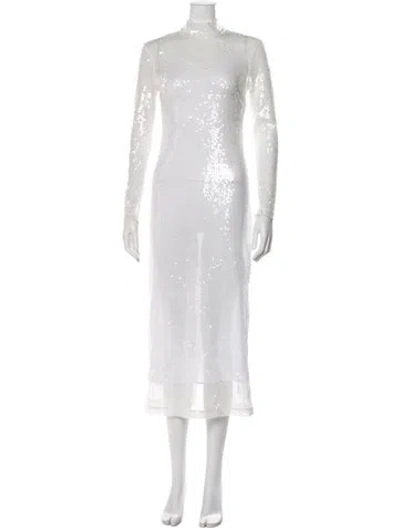 Pre-owned Staud Long Dress In White