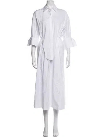 Pre-owned Staud Long Dress In White